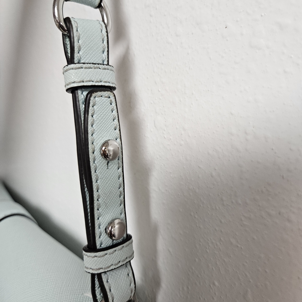 Rebecca Minkoff Light Blue Crossbody Bag – Saffiano Leather – Silver Hardware - Picture 3 of 5